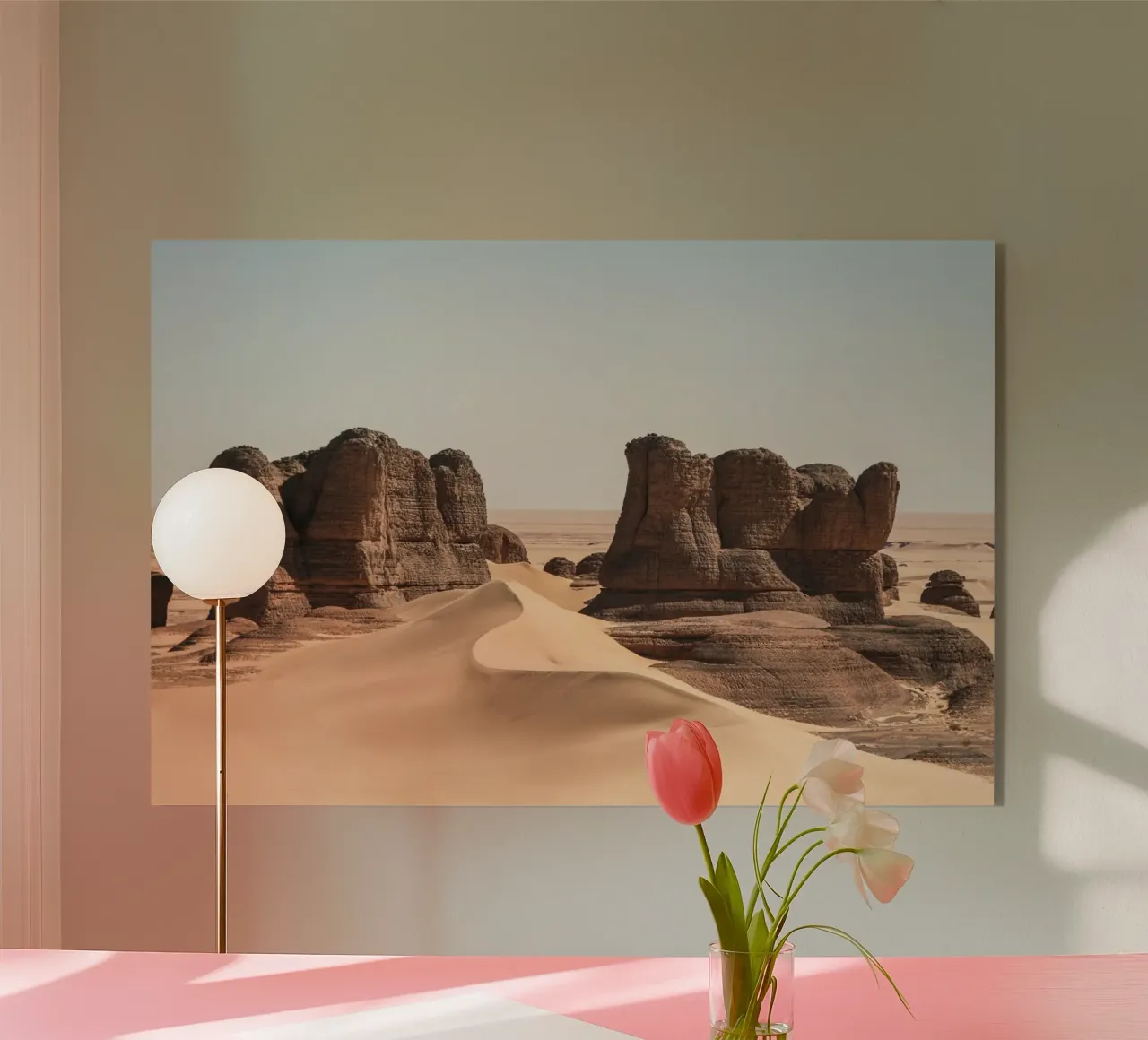 Sand dune between rocks plexiglass da photolovers