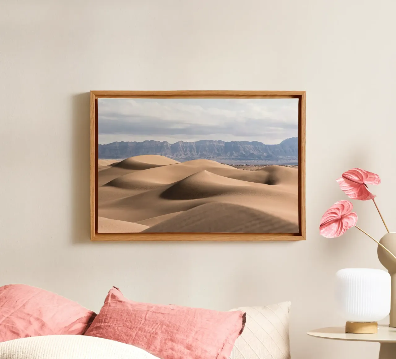 Sand dunes in the Great Salt Desert tela con Cornice a cassetta da photolovers