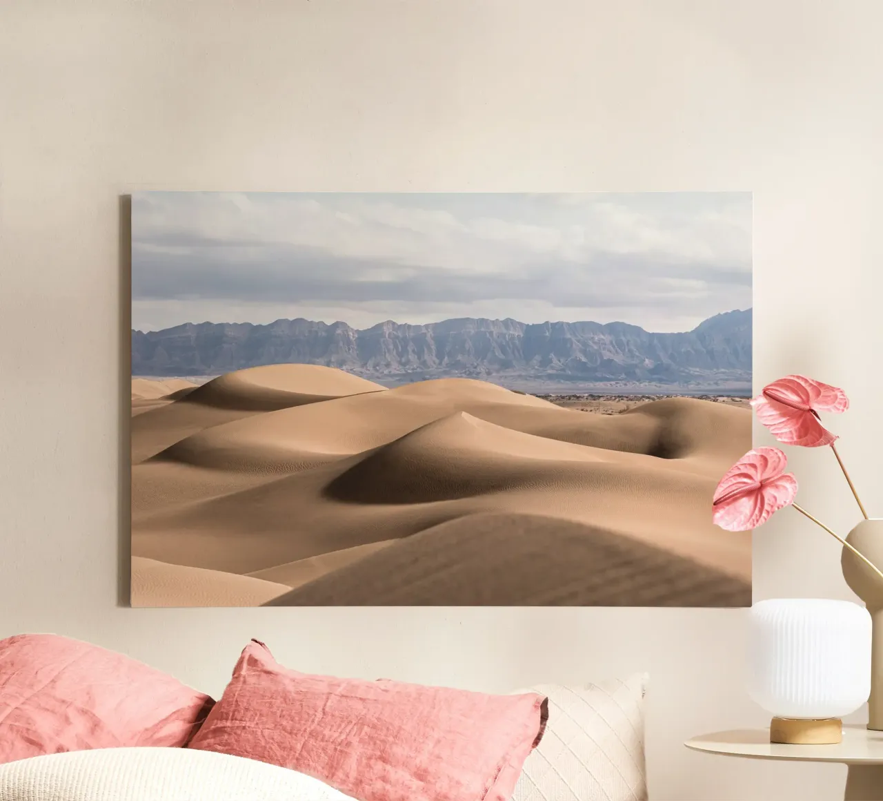 Sand dunes in the Great Salt Desert tela con Cornice a cassetta da photolovers