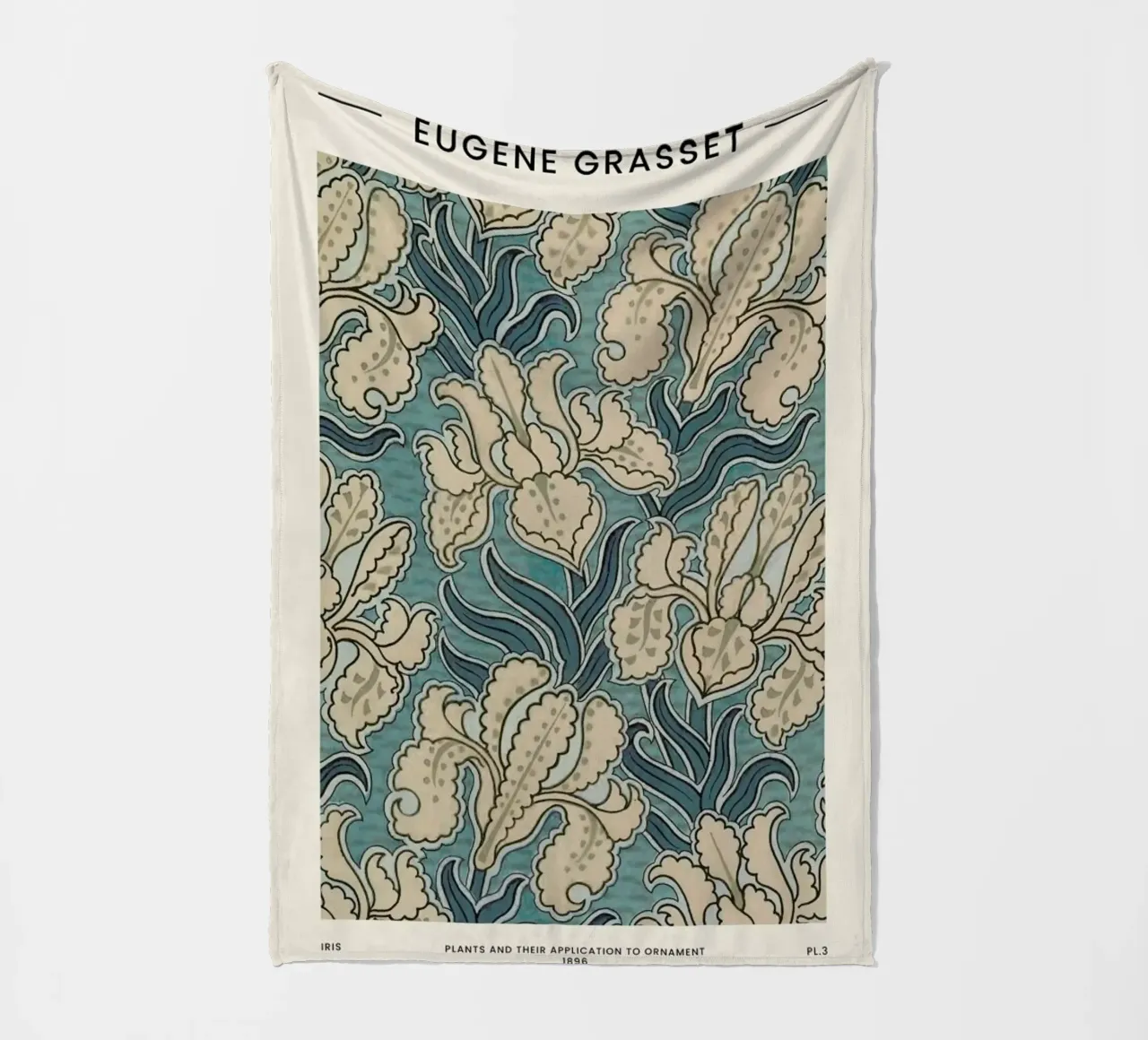 Grasset - Iris coperta in pile da Vintage by JUNIQE