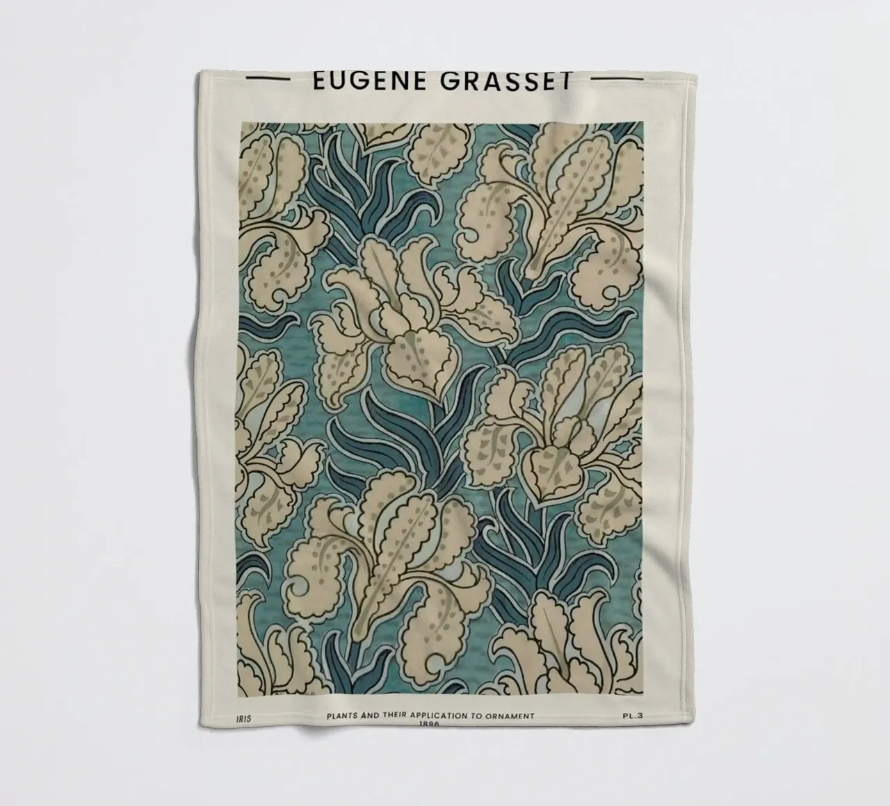 Grasset - Iris coperta in pile da Vintage by JUNIQE