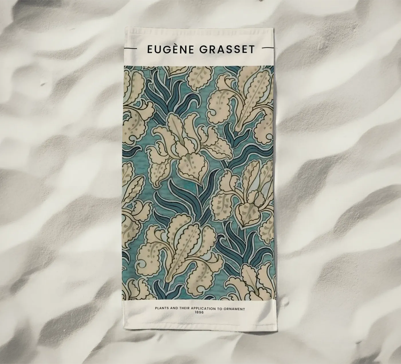 Grasset - Iris serviette de plage de Vintage by JUNIQE