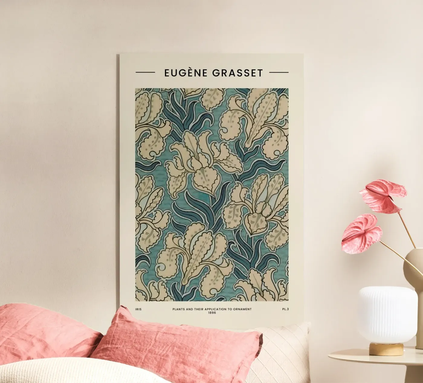 Grasset - Iris Acryl-Glas von Vintage by JUNIQE