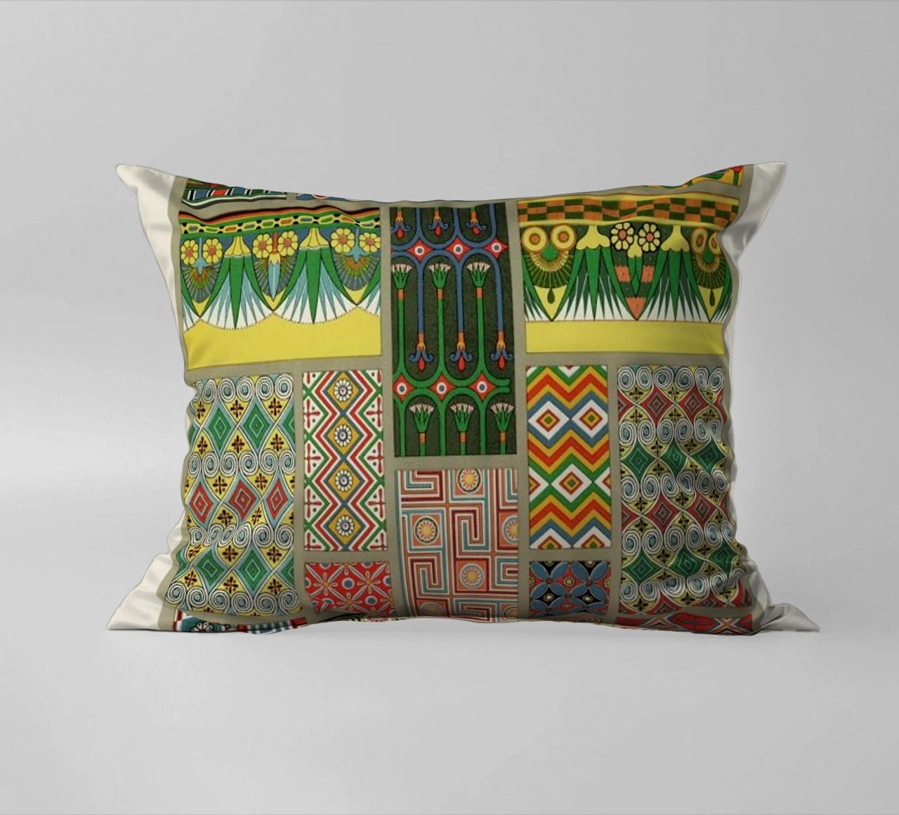 Racinet -  Egyptian  Ornamental Pattern coussin de Vintage by JUNIQE