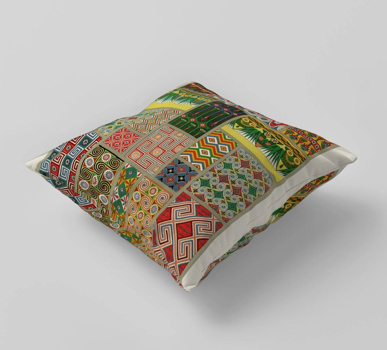 Racinet -  Egyptian  Ornamental Pattern coussin de Vintage by JUNIQE