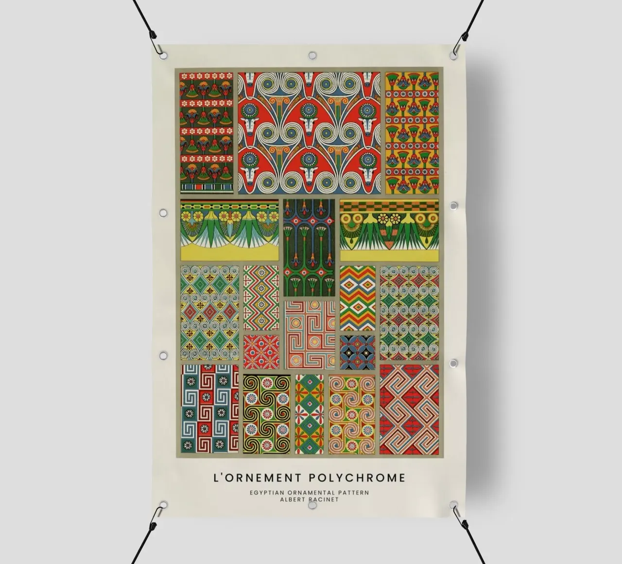 Racinet -  Egyptian  Ornamental Pattern telo in pvc da Vintage by JUNIQE