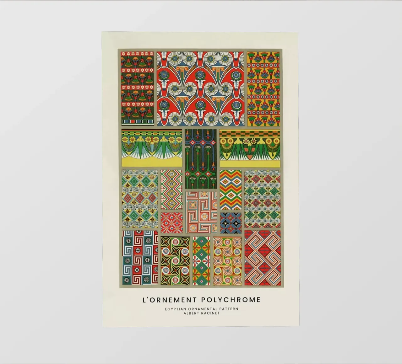 Racinet -  Egyptian  Ornamental Pattern telo in pvc da Vintage by JUNIQE