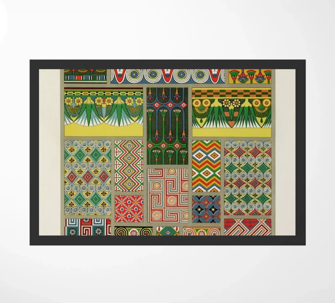 Racinet -  Egyptian  Ornamental Pattern zerbino da Vintage by JUNIQE