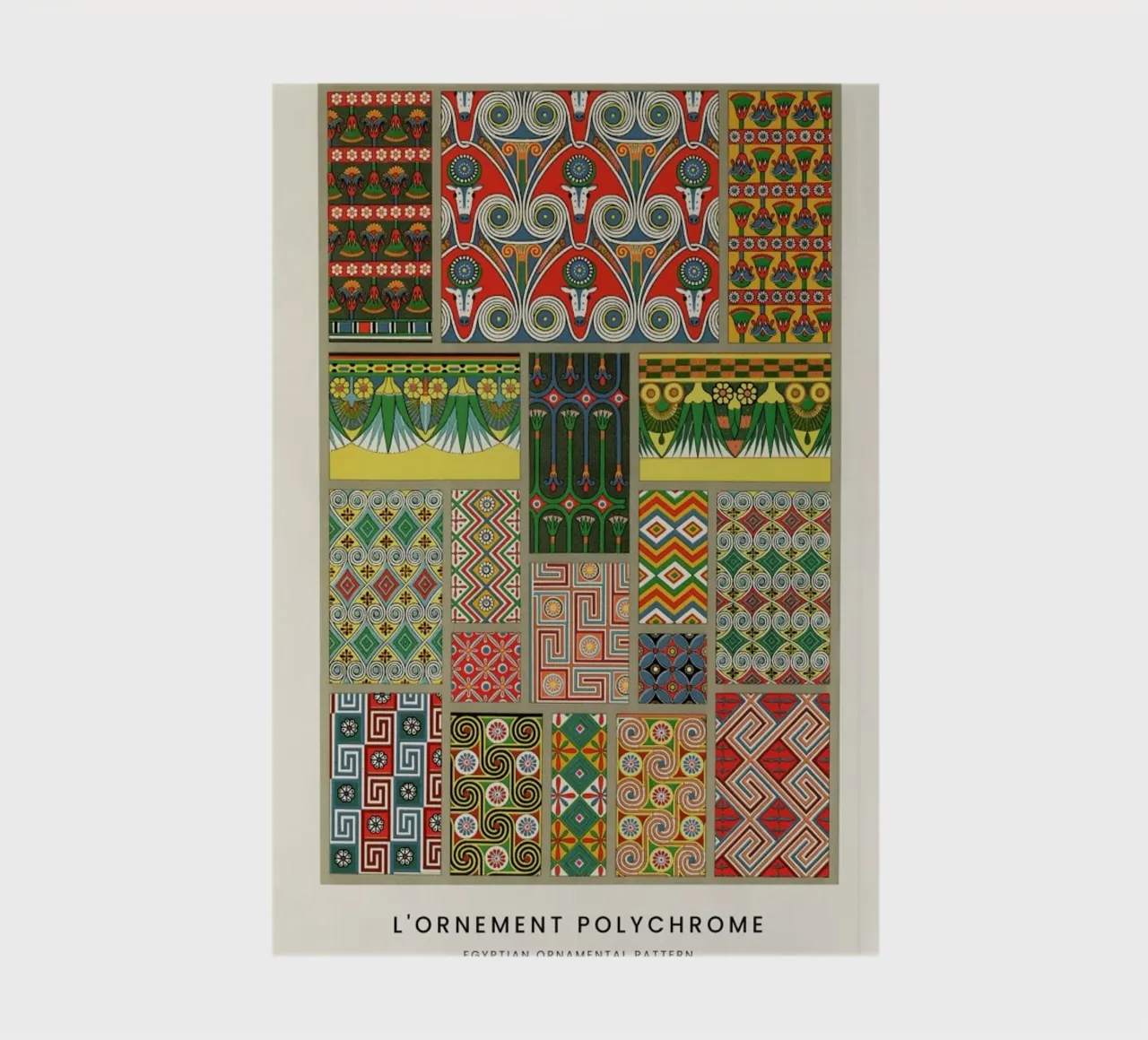 Racinet -  Egyptian  Ornamental Pattern diario da Vintage by JUNIQE