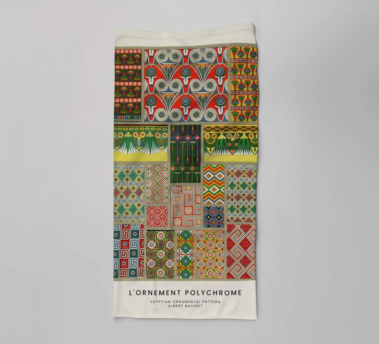 Racinet -  Egyptian  Ornamental Pattern towel by Vintage by JUNIQE