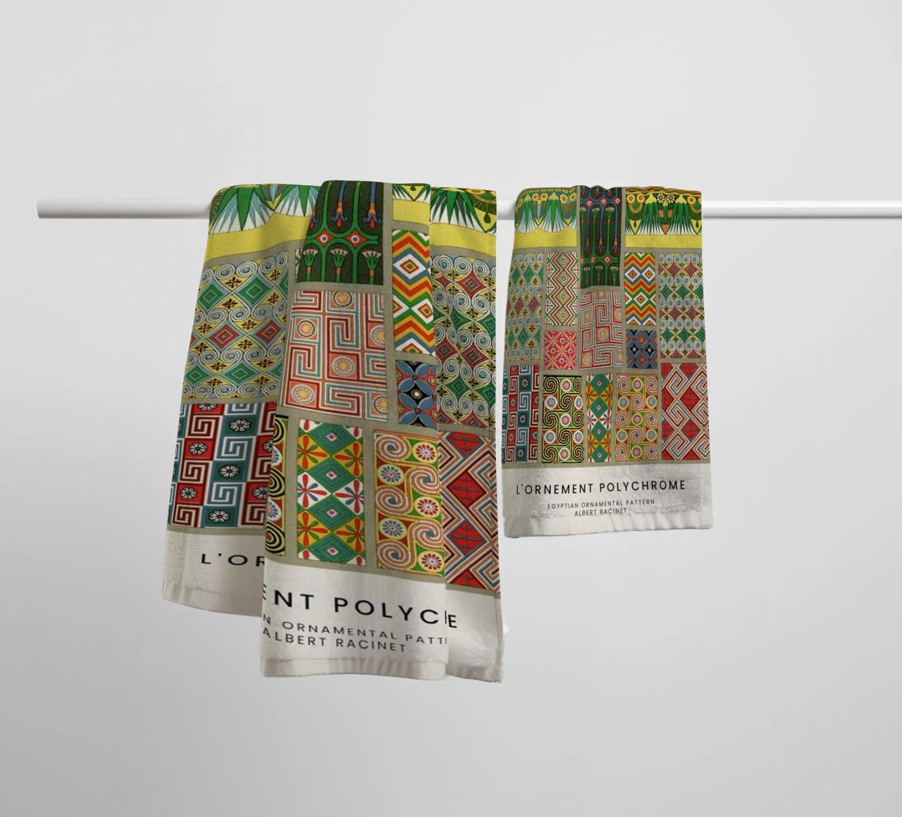 Racinet -  Egyptian  Ornamental Pattern towel by Vintage by JUNIQE