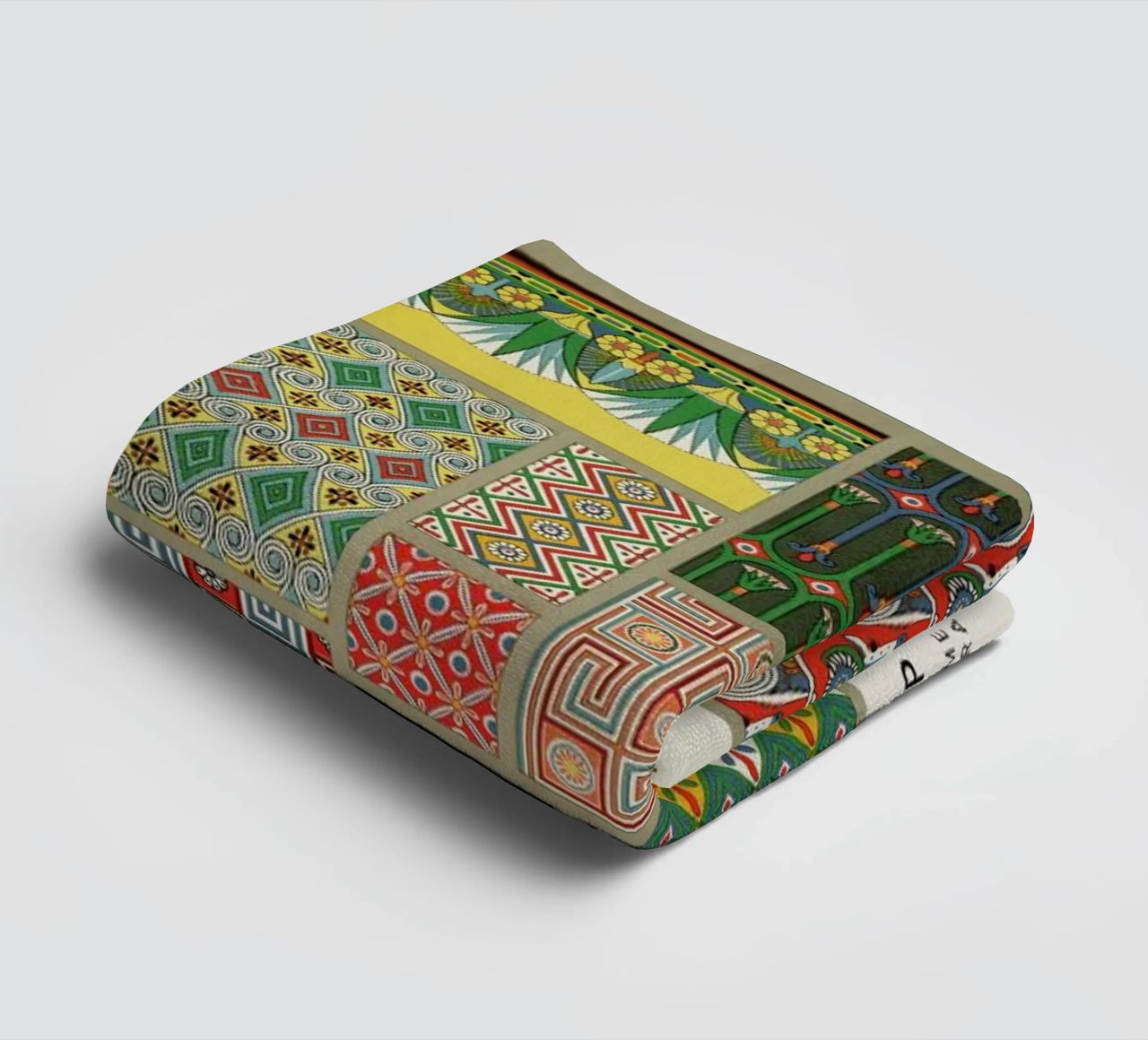 Racinet -  Egyptian  Ornamental Pattern towel by Vintage by JUNIQE