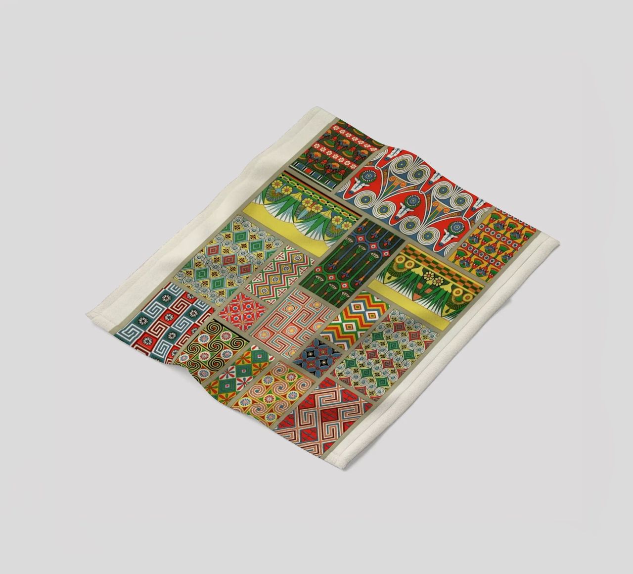 Racinet -  Egyptian  Ornamental Pattern fleece blanket by Vintage by JUNIQE