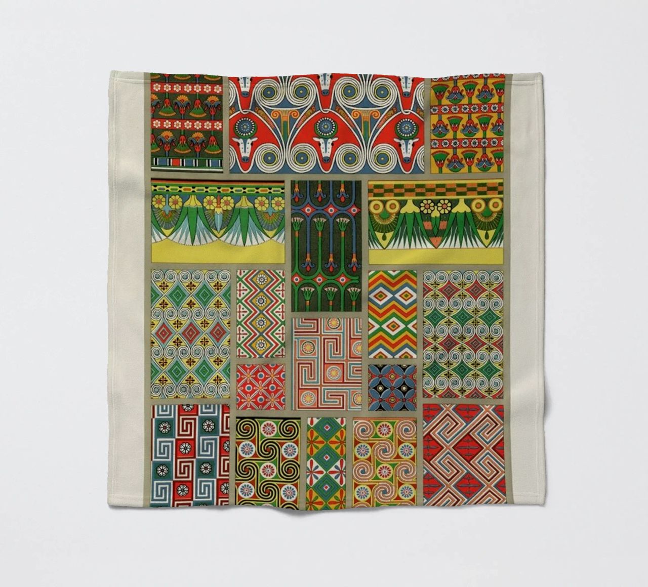 Racinet -  Egyptian  Ornamental Pattern fleece blanket by Vintage by JUNIQE
