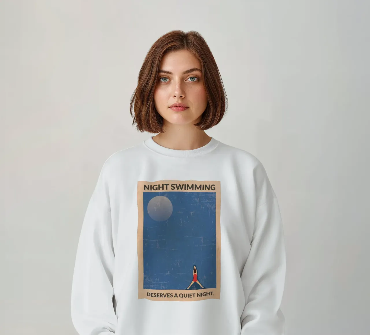 Acque libere (di notte) felpa da burnet