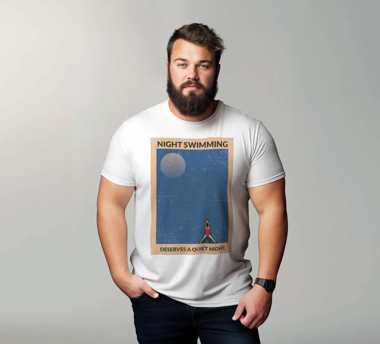 Acque libere (di notte) t-shirt da burnet