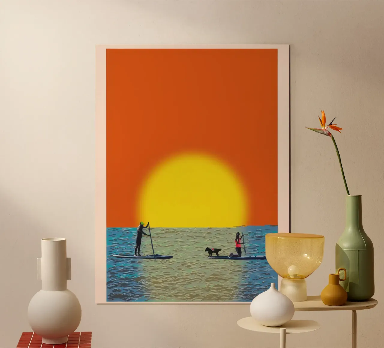 Tramonto in paddleboard carta hahnemühle da burnet