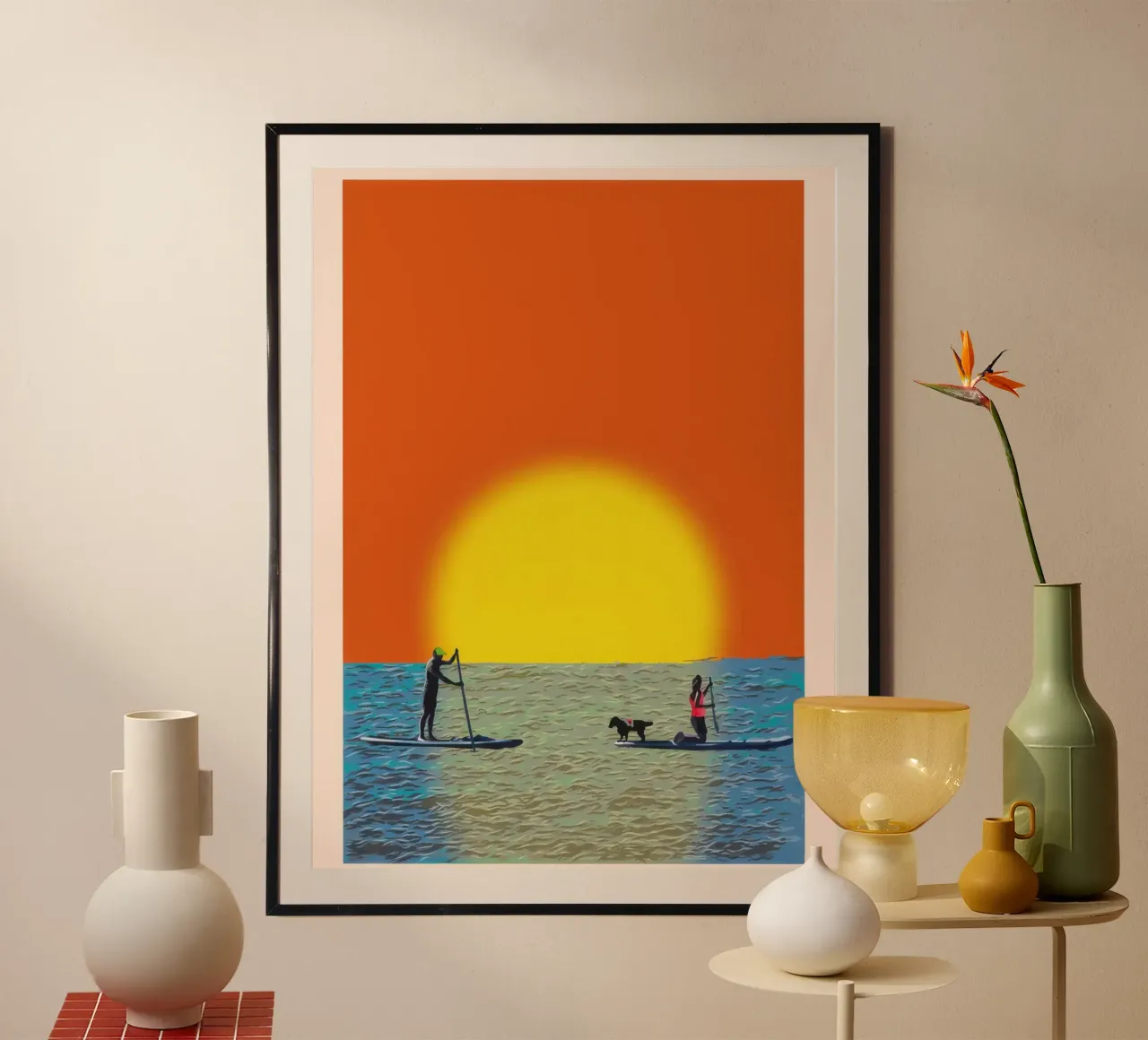 Tramonto in paddleboard carta hahnemühle da burnet