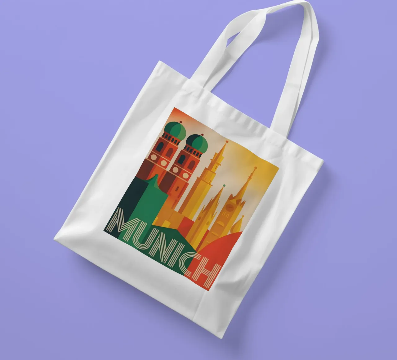 Munich vintage travel poster Jutebeutel von Vintage Travel Art