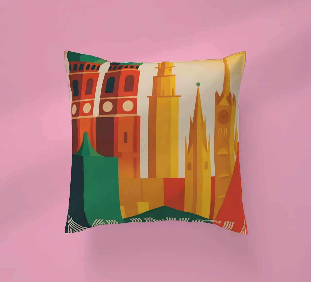 München Vintage Reiseposter Kissen von Vintage Travel Art