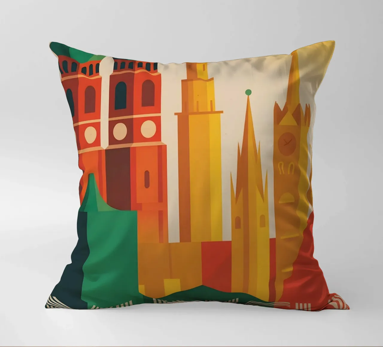 München Vintage Reiseposter Kissen von Vintage Travel Art