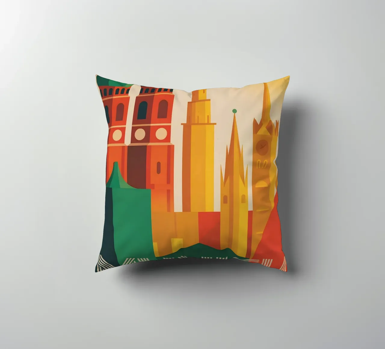 München Vintage Reiseposter Kissen von Vintage Travel Art