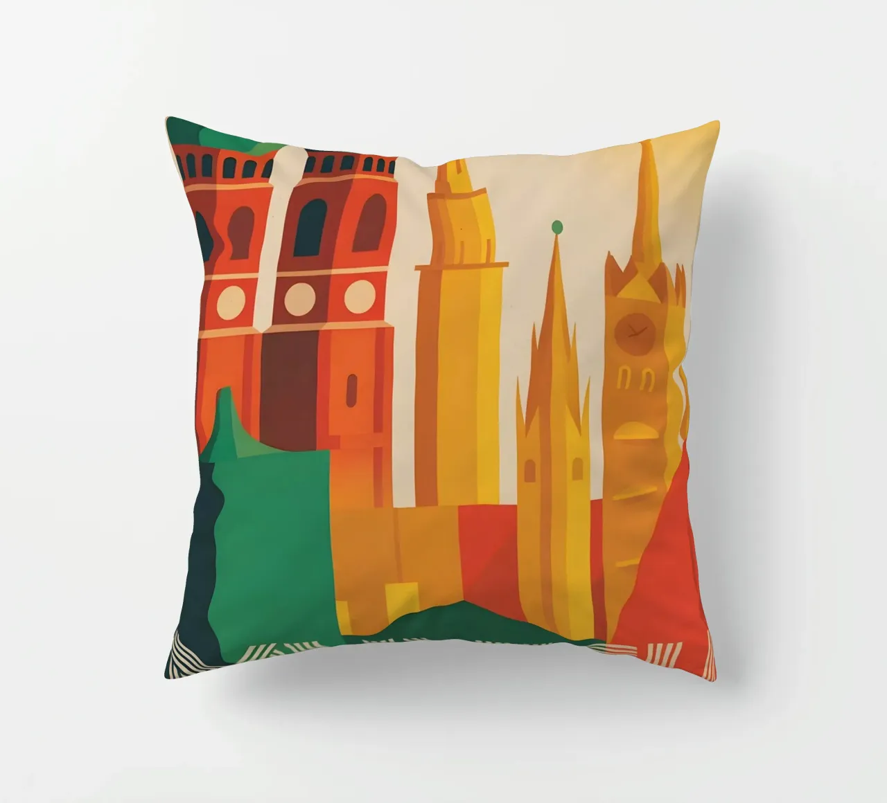 München Vintage Reiseposter Kissen von Vintage Travel Art