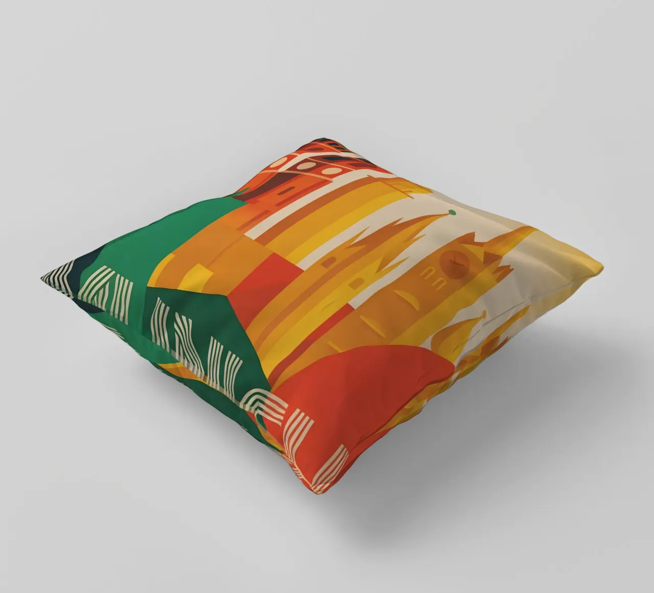 München Vintage Reiseposter Kissen von Vintage Travel Art