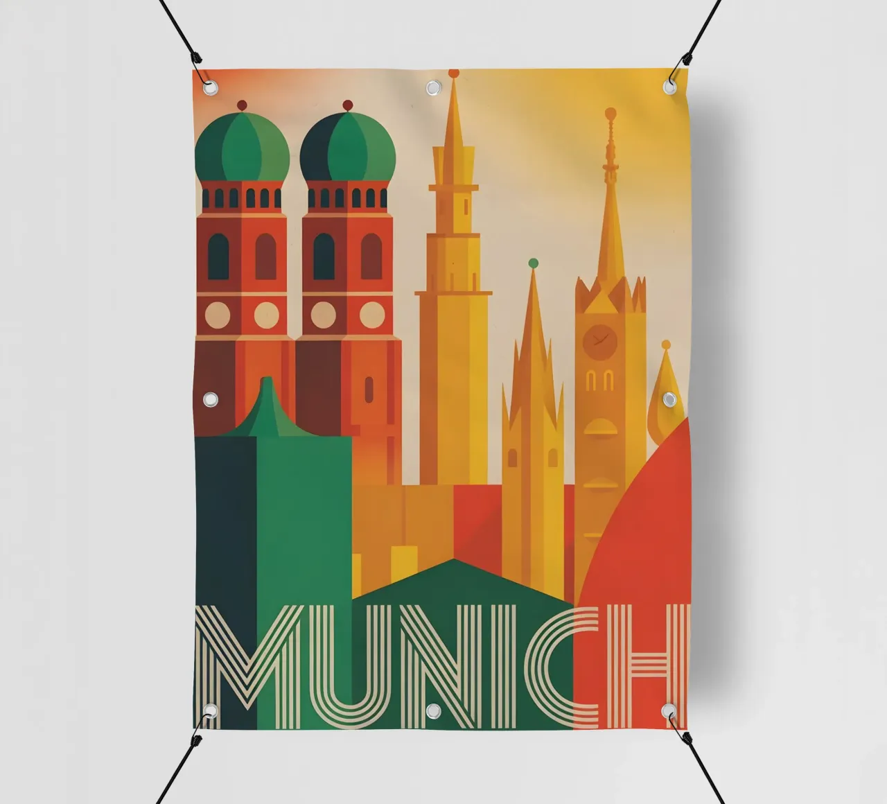 München Vintage Reiseposter PVC Plane von Vintage Travel Art
