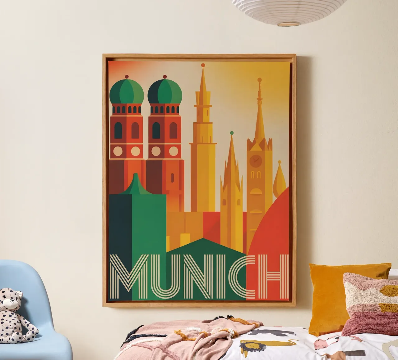 München Vintage Reiseposter Leinwand von Vintage Travel Art