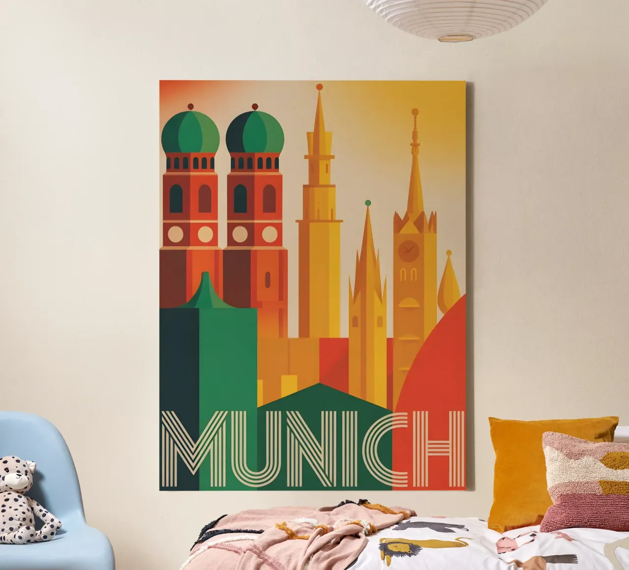 München Vintage Reiseposter Leinwand von Vintage Travel Art