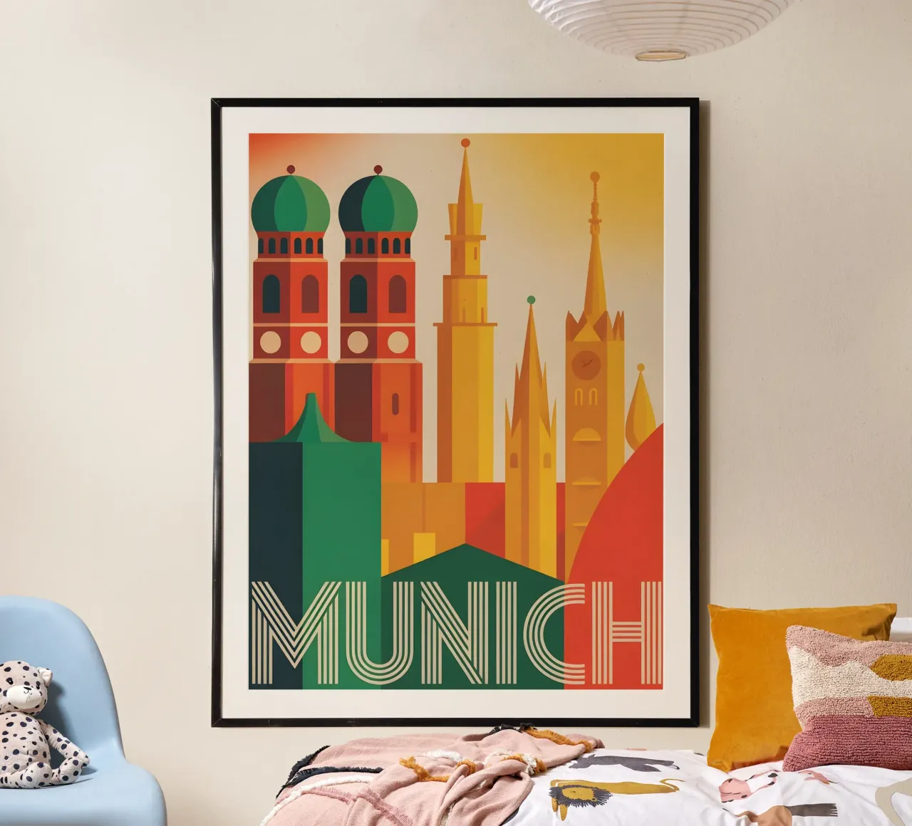 Munich vintage travel poster Poster von Vintage Travel Art