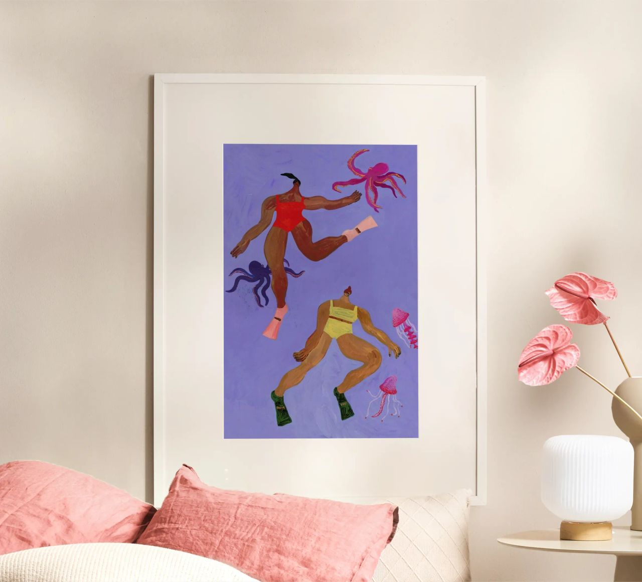 My Octopus Friend poster by Nudes and Croissants
