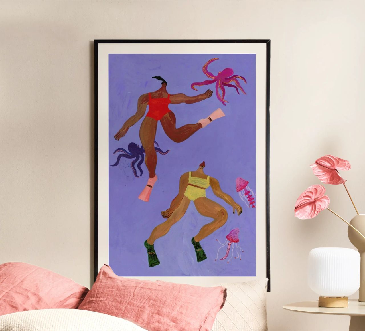 My Octopus Friend poster by Nudes and Croissants