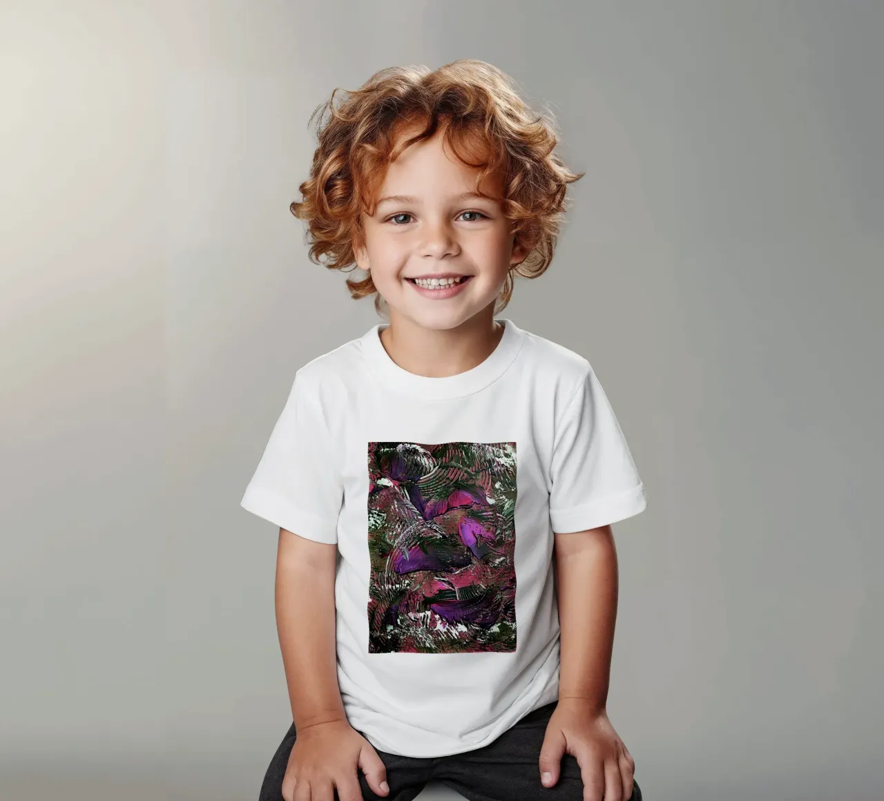 IDEAL GIFT 45 invers kids t-shirt by Thierry Vobmann Abstract painting