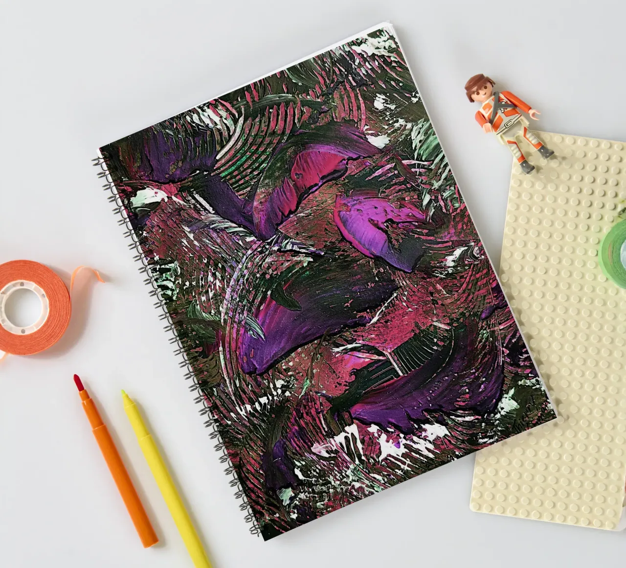 IDEAL GIFT 45 invers spiral notebook by Thierry Vobmann Abstract painting
