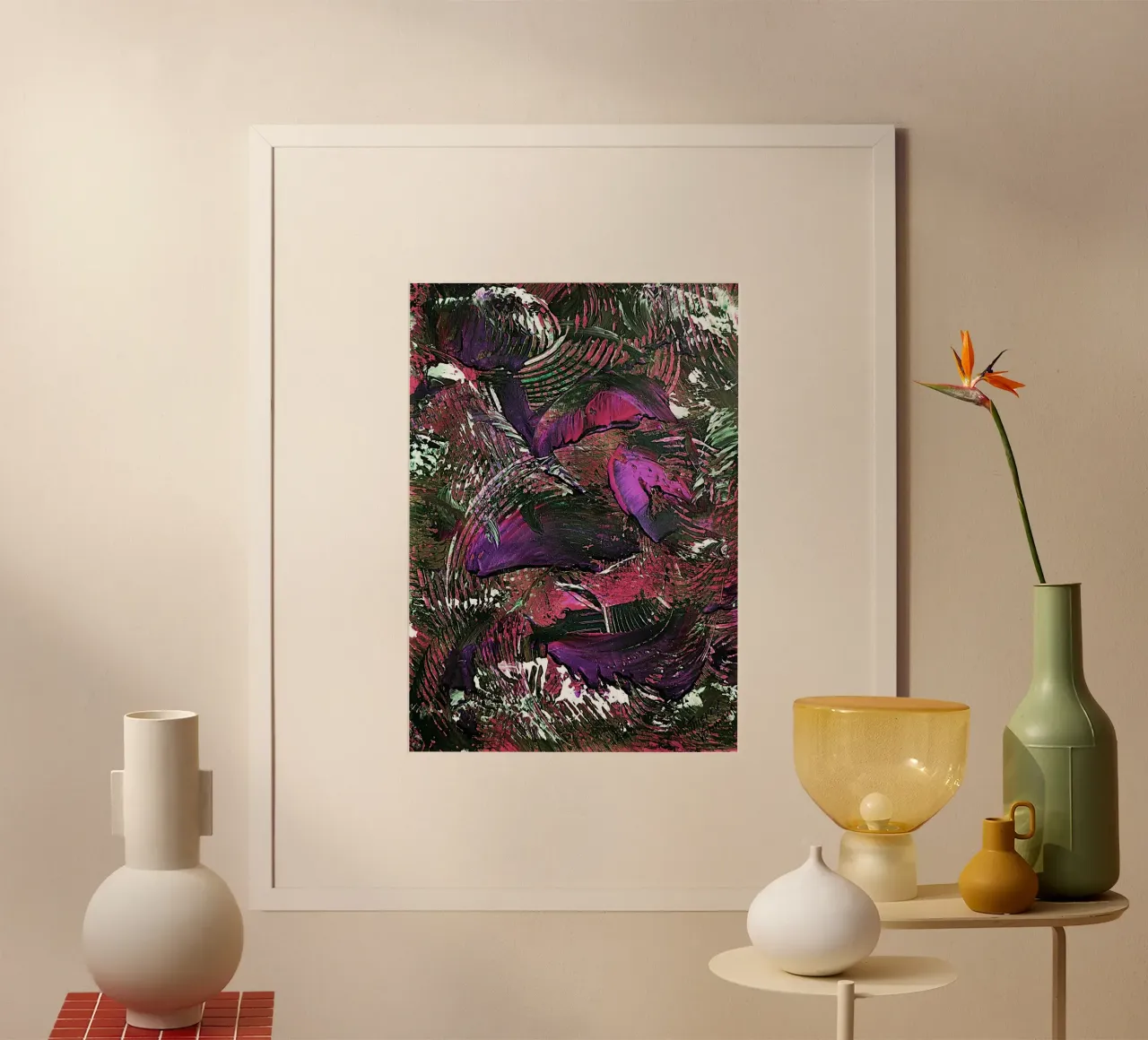 IDEAL GIFT 45 invers poster con telaio in plastica da Thierry Vobmann Abstract painting