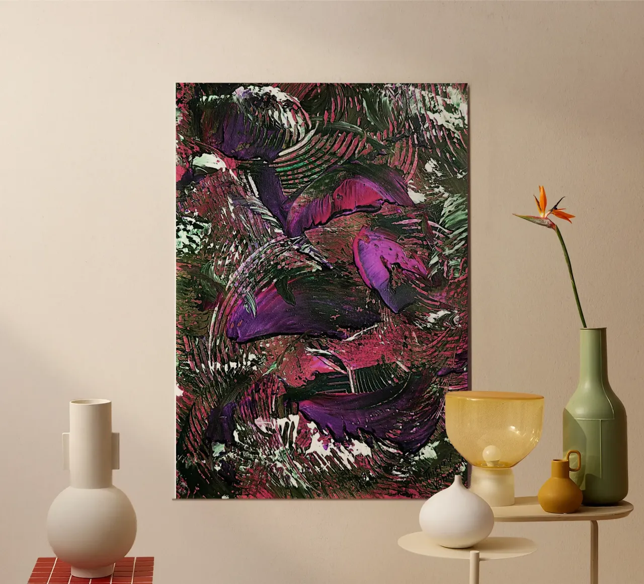 IDEAL GIFT 45 invers poster con telaio in plastica da Thierry Vobmann Abstract painting