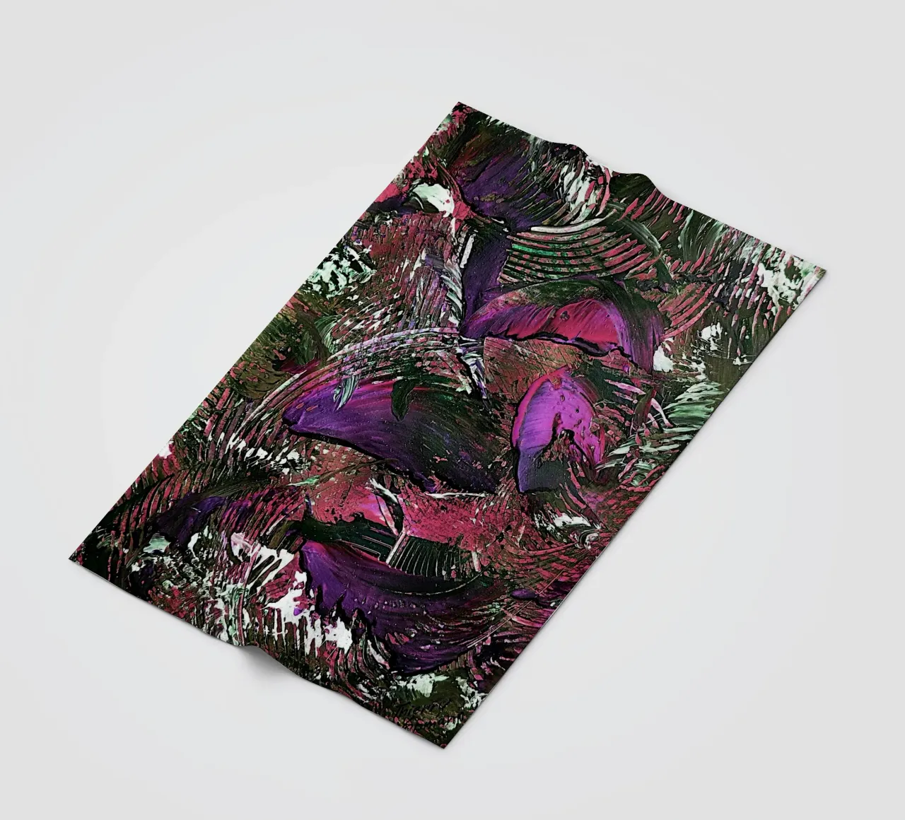 IDEAL GIFT 45 invers fleece blanket by Thierry Vobmann Abstract painting