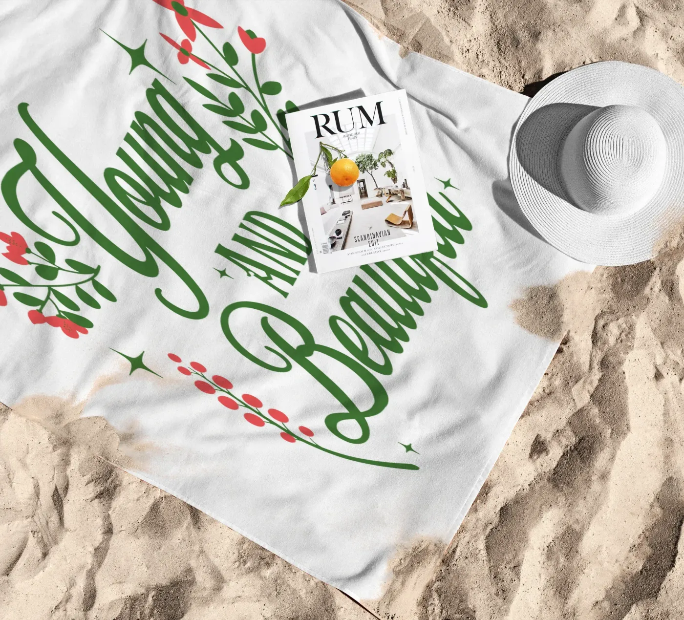 Giovane e bella (Floreale) telo mare da Gunawan Rb