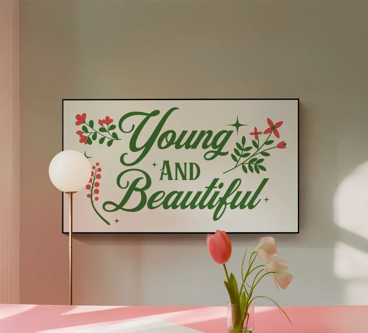 Giovane e bella (Floreale) plexiglass da Gunawan Rb