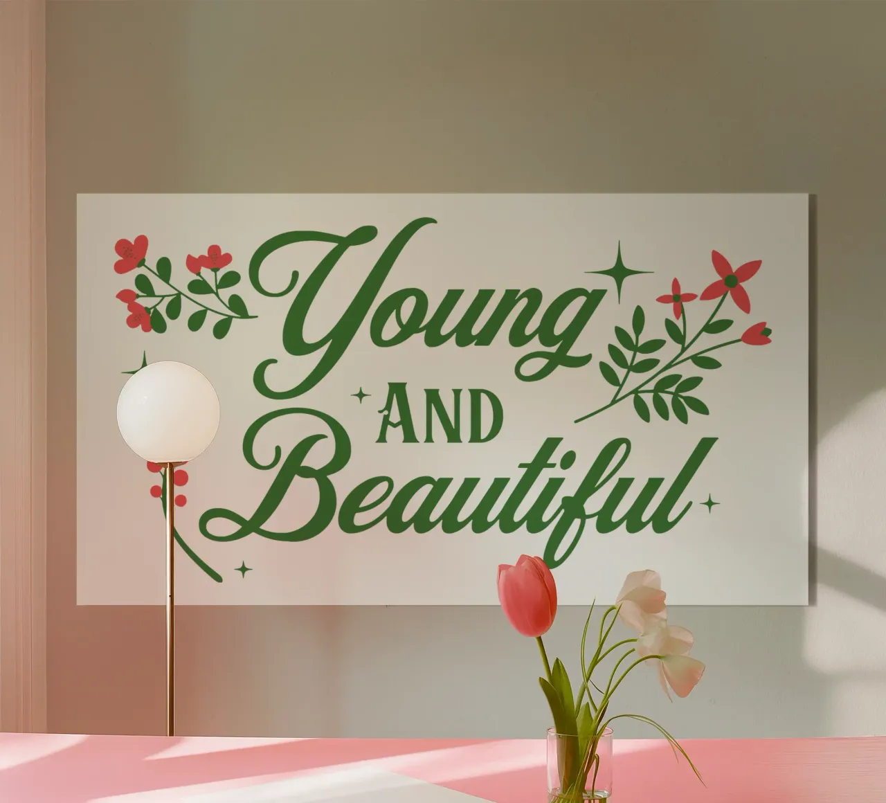 Giovane e bella (Floreale) plexiglass da Gunawan Rb