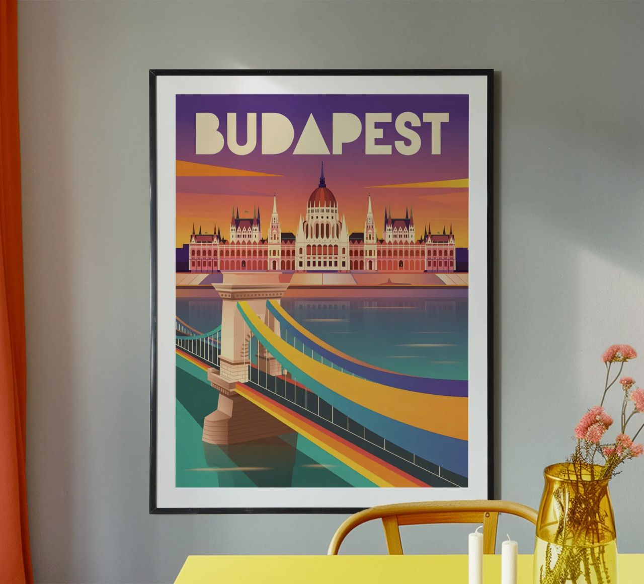 Affiches de voyage vintage de Budapest poster de Vintage Travel Art