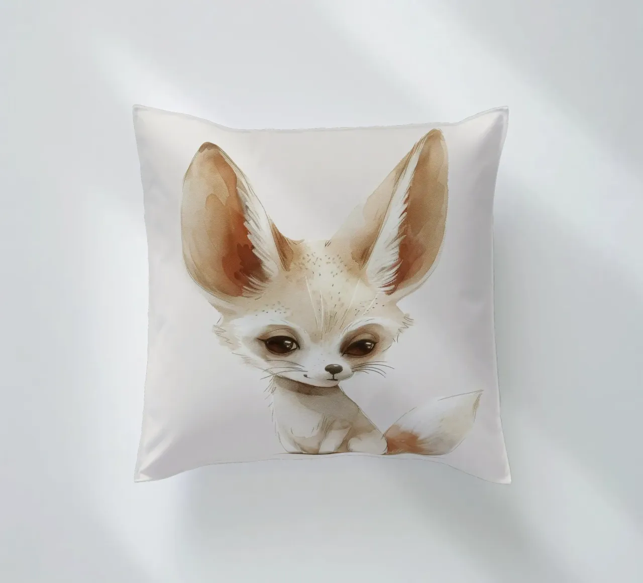 La simpatica volpe di Fennec - un'estrosa compagna del deserto cuscino da DesignDoodle
