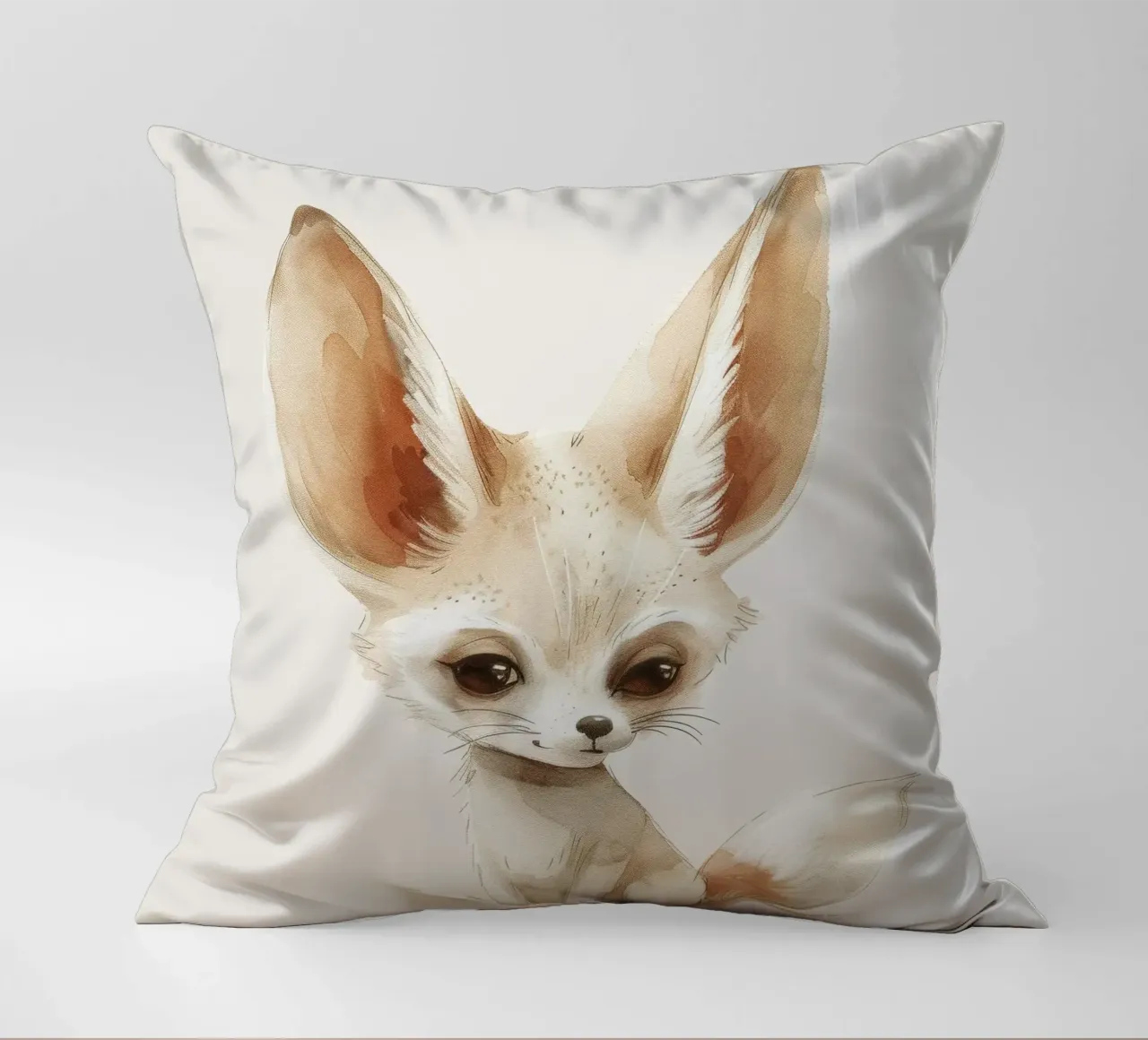 La simpatica volpe di Fennec - un'estrosa compagna del deserto cuscino da DesignDoodle