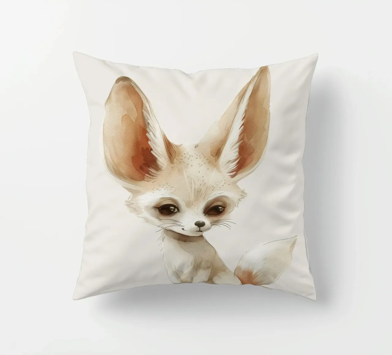 La simpatica volpe di Fennec - un'estrosa compagna del deserto cuscino da DesignDoodle