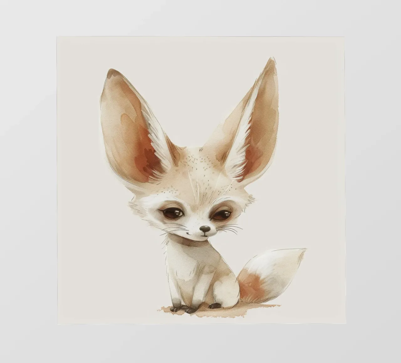 La simpatica volpe di Fennec - un'estrosa compagna del deserto pellicola backlit da DesignDoodle