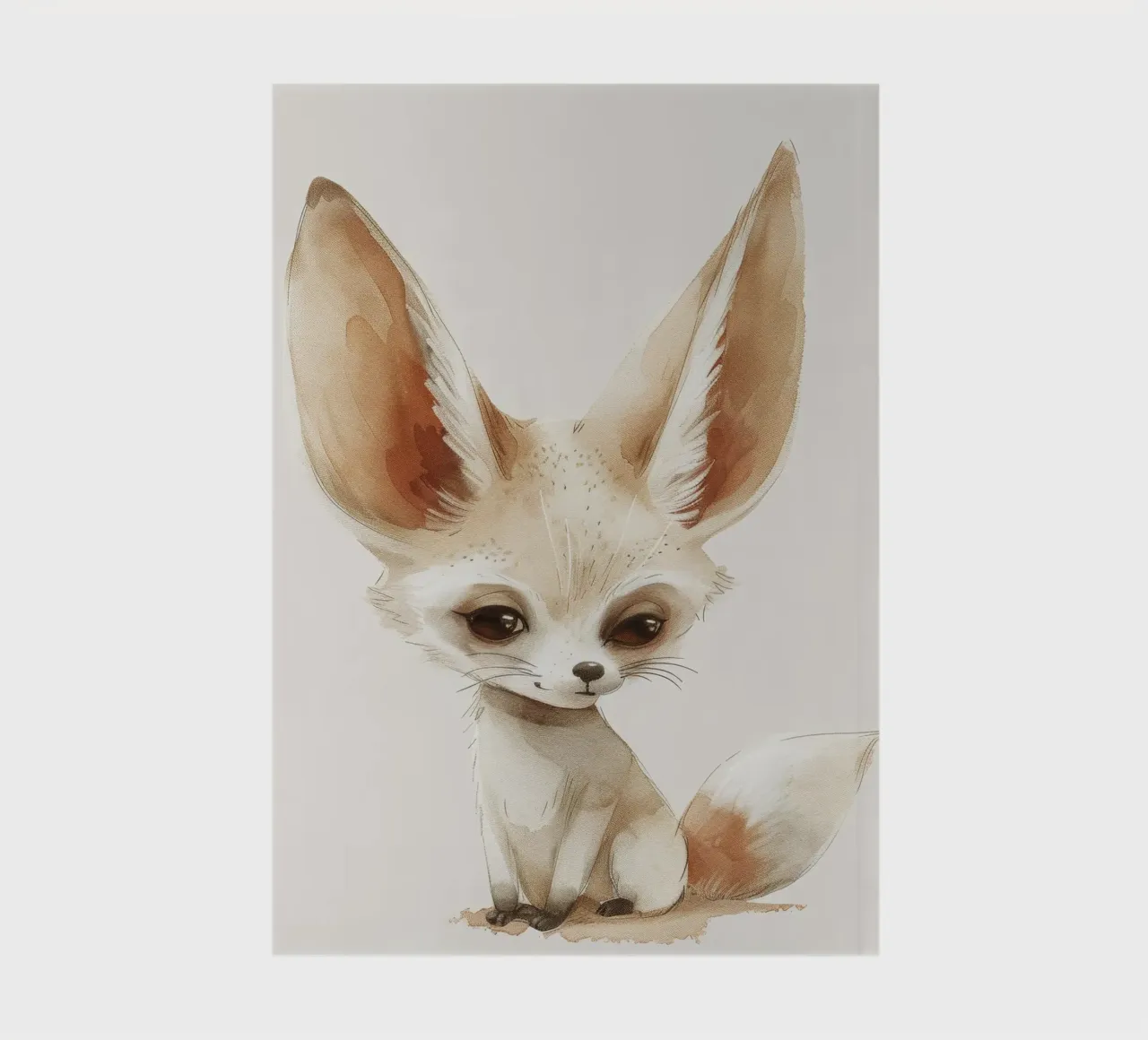 Cute Fennec Fox - A Whimsical Desert Companion notebook by DesignDoodle