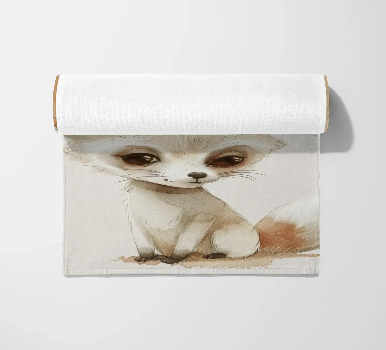 La simpatica volpe di Fennec - un'estrosa compagna del deserto telo mare da DesignDoodle