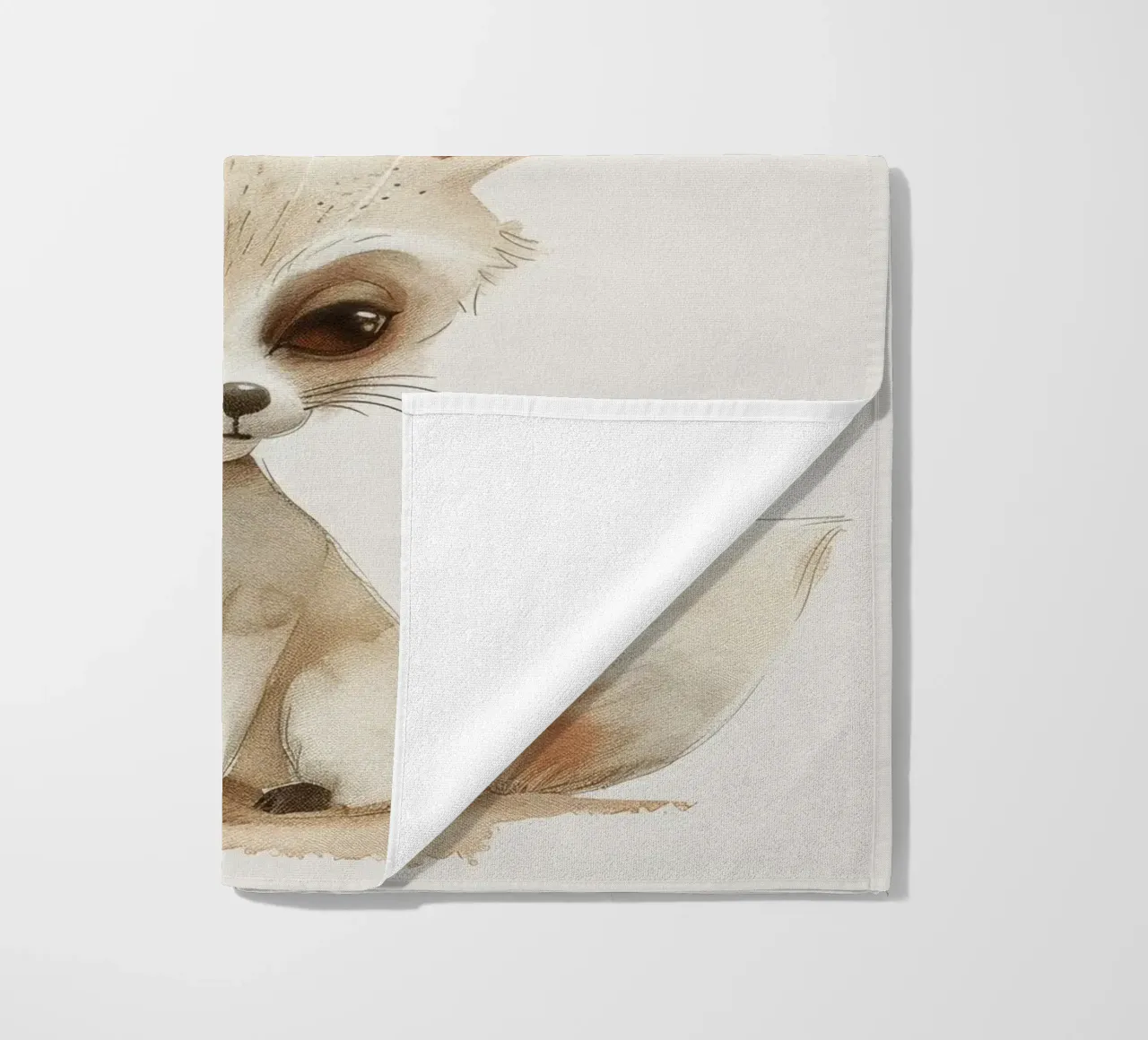 La simpatica volpe di Fennec - un'estrosa compagna del deserto telo mare da DesignDoodle